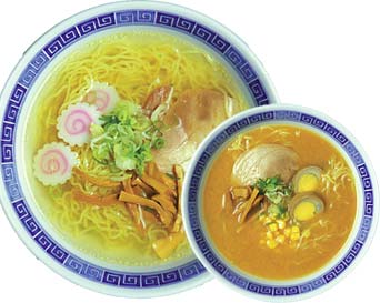 生粋麺太ラ−メン 塩味 味噌味 調理例
